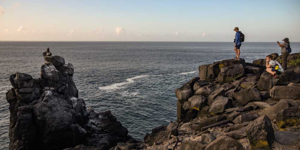 Hiking near the sea