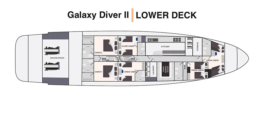 Maindeck and  Lower Deck - Galaxy Diver II