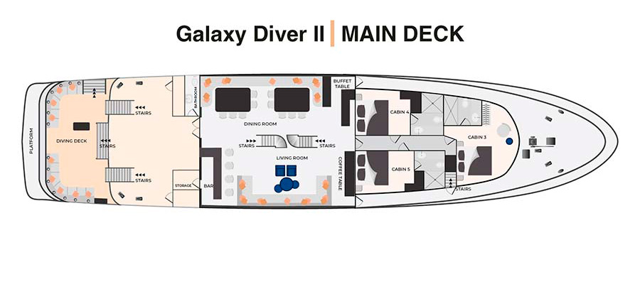 Maindeck and  Lower Deck - Galaxy Diver II