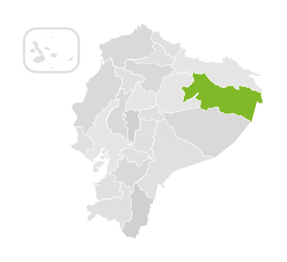 Napo map - Ecuador